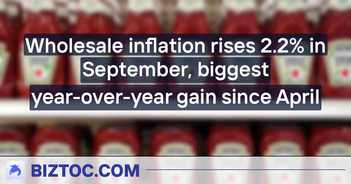Inflation Surges 2.2% in September: Biggest Year-Over-Year Gain Since April
